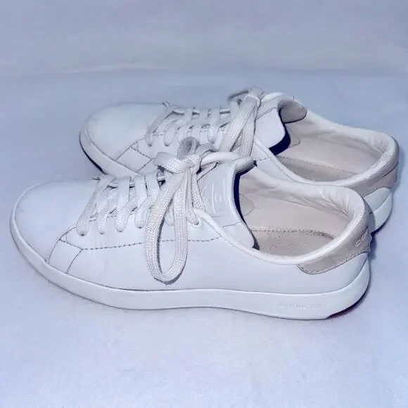 Women’s Cole Haan GrandPro Tennis Sneakers Optic White Leather size 6 - Picture 3 of 11